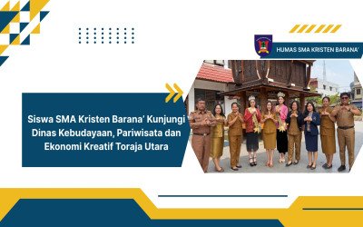 Siswa SMA Kristen Barana’ Kunjungi Dinas Kebudayaan, Pariwisata dan Ekonomi Kreatif Toraja Utara
